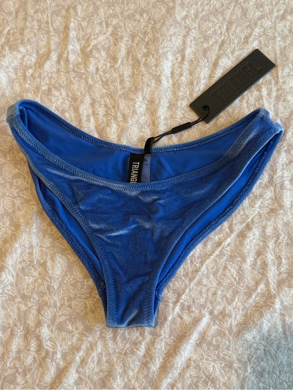 triangl swimwear Blue Velvet Bikini Bottom